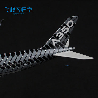 YRD 1 /400 Scale Model Airbus A350-900 Carbon Painted Zinc Alloy Diecast