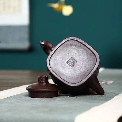 Handmade Teapot The Great Wall Design Original Ore Real Yixing Zisha Purple Clay