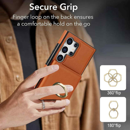 Wallet Case for Samsung Galaxy S24/S23/S22/S21 Ultra/Note 20 Ultra Rotation Ring