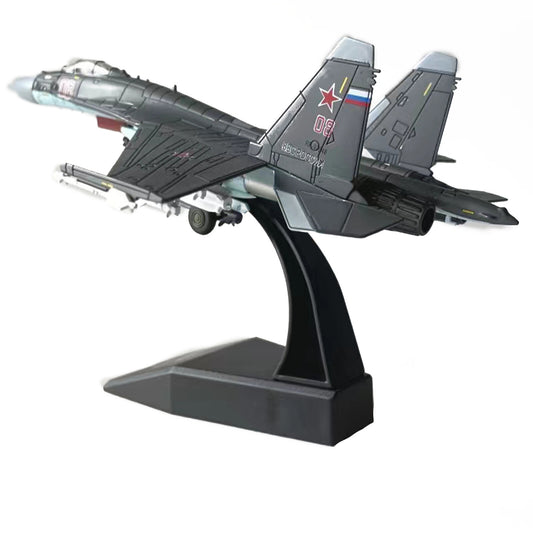 1/100 SU-35 Super Flanker Heavy Aircraft Fighter Model Military Ornament Display