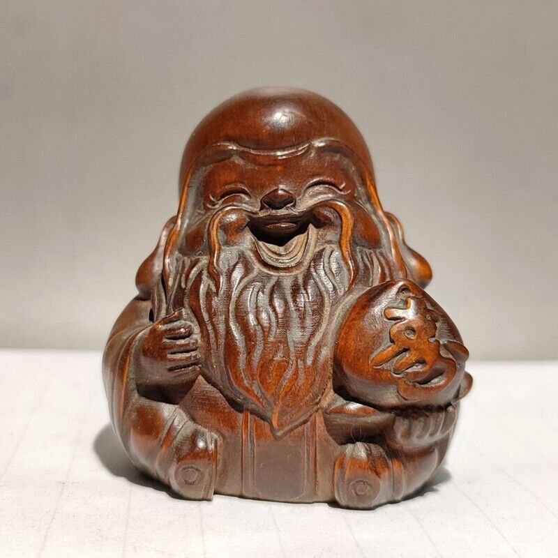 vintage buddha antique wood carved figures children gift wooden statue carving