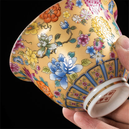 160ml Chinese Jingdezhen Porcelain Gaiwan Tureen Tea Cup Bowl Kung Fu Tea Set