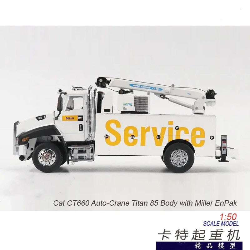 1:50 DM CAT CT660 Auto-Crane Titan 85 Body & Miller EnPak Machine Diecast Model