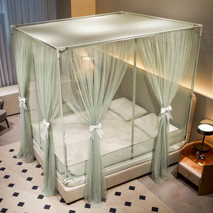 Mosquito Net Double Layers Bed Netting With Zipper Tubes Summer Curtain For Bed