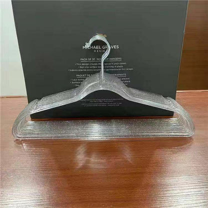 Clothes Hangers Glittering Powder Transparent Pearl Skirt Rack Plastic 40x23.5cm
