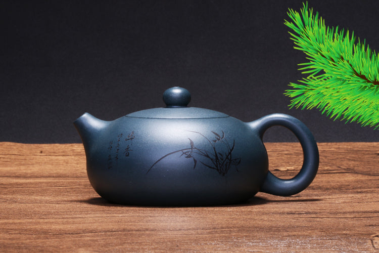 Authentic Yixing Zisha Tea Pot Cup Handpainted 188 Infuser Hole Marked Xishi Pot