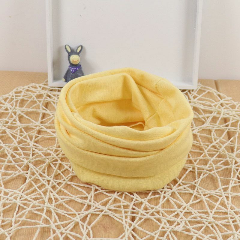 Hats Scarf Solid Knitted Cotton Baby Children Warm Earmuffs Colorful Crown Caps