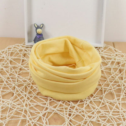 Hats Scarf Solid Knitted Cotton Baby Children Warm Earmuffs Colorful Crown Caps
