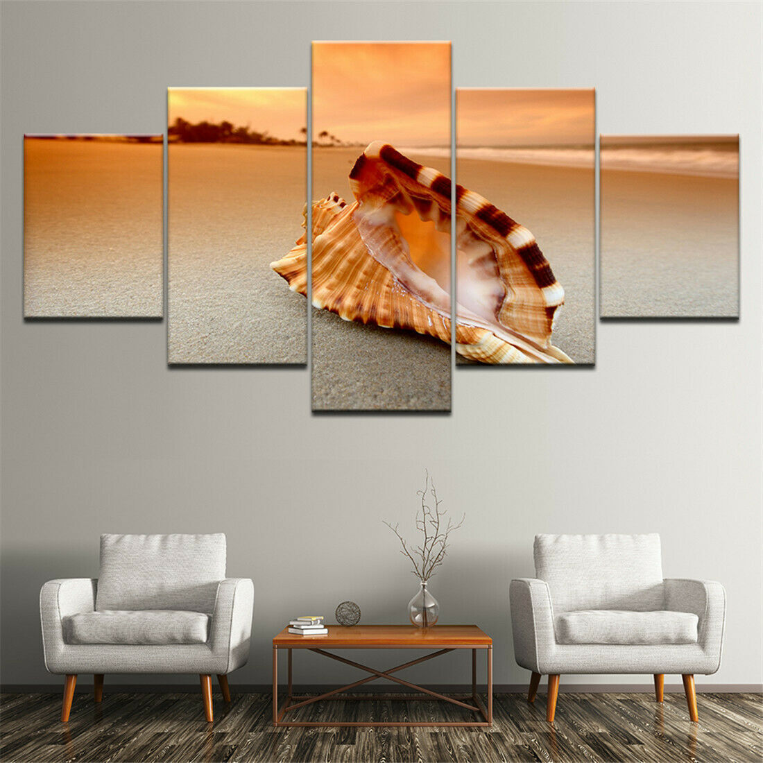 Wall Art Canvas Painting Seascape Shell Home Decor Picture Modern No Framed