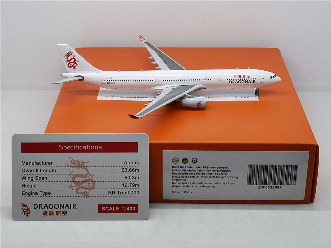 1:400 JC Wings DRAGONAIR A330-300 Passenger Airplane Diecast Aircraft Model