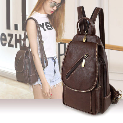 Convertible Faux Leather Small Mini Backpack Rucksack Sling bag Purse Cute Bag