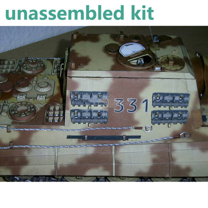1:25 WWII Jagdtiger Heavy Tank Destroyer 3D Paper Model Ornaments Unassembled