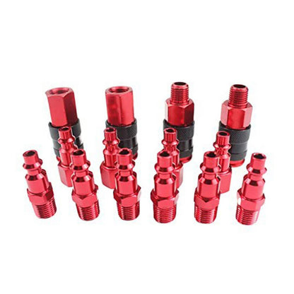 14pcs Air Hose Fittings For 1/4 Inch NPT Thread With Quick-Connect Design