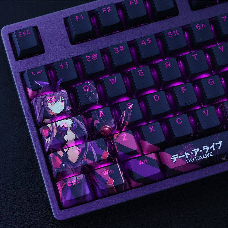Anime Yatogami Tohka Keycaps Set PBT Key Cap for OEM Mechanical Keyb Collectible