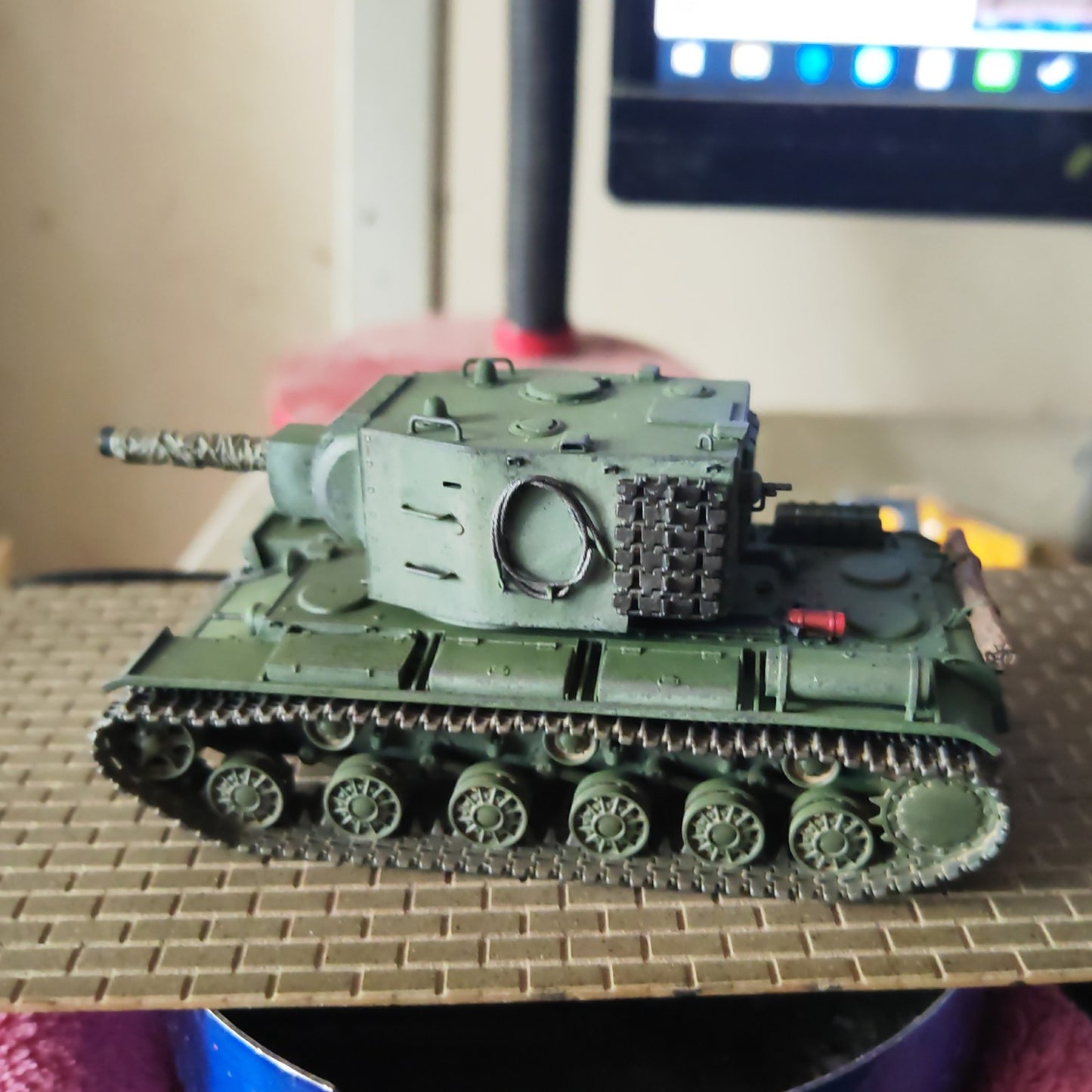 3D Printed 1/72 Soviet Kv2 Tank Finished Product