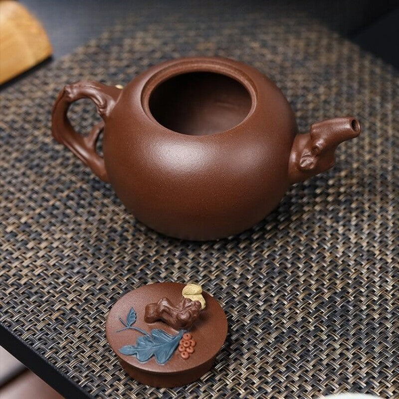 Full Handmade Tea Pot Marked Original Ore Real Yixing Zisha Purple Clay Pot New