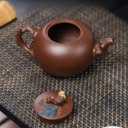 Full Handmade Tea Pot Marked Original Ore Real Yixing Zisha Purple Clay Pot New