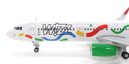 JC Wings Wizz Air Hungary BUDAPEST 2024 AirBus A321/w HA-LXJ 1:400 plane model