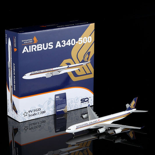 1:200 SQ Wings Singapore Airlines A340-500 9V-SGD Plane Diecast Aircraft Model