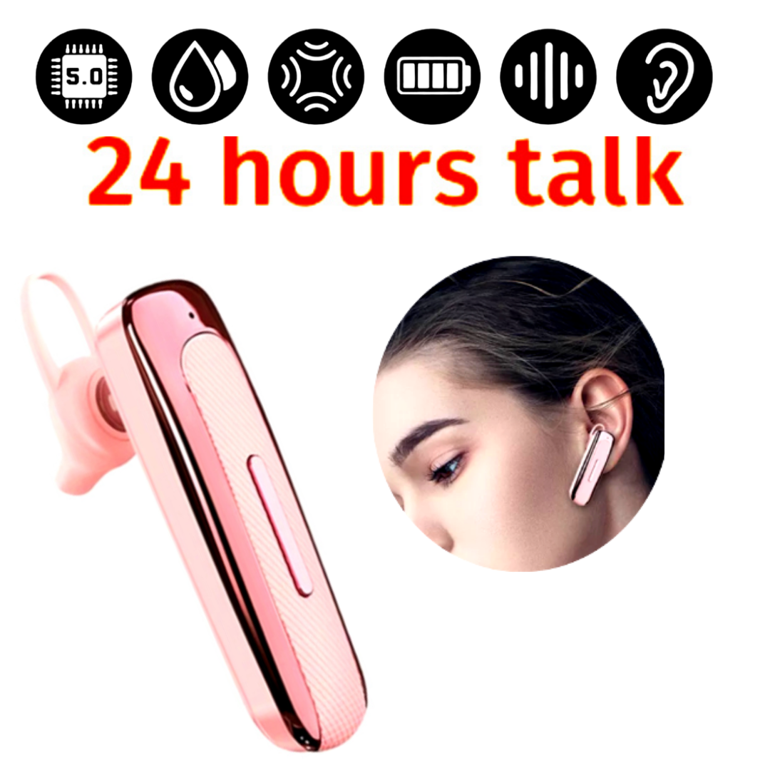 Bluetooth 5.0 Earpiece Driving Trucker Wireless Headset Earbuds Noise Cancelling