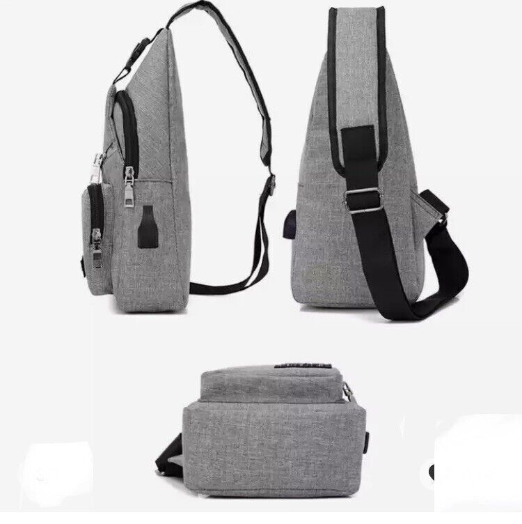 USB Charging Sport Sling Anti-Theft Shoulder Bag Crossbody Bags Chest Daypack