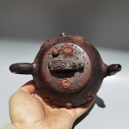 Chinese Yixing Zisha Clay Teapot Spring offering stone gourd tea Pot set 400ml