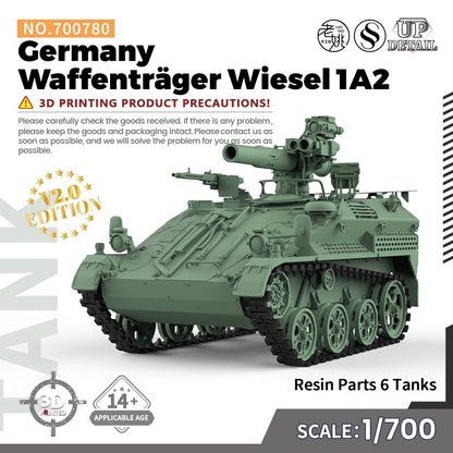 SSMODEL SS700780 1/700 Military Model Kit Germany Waffentr?ger Wiesel 1A2