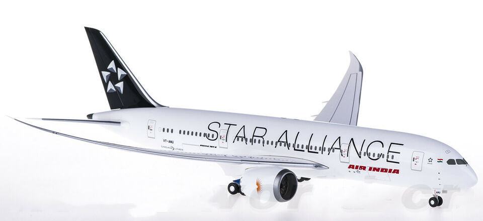 1:200 28CM Hogan AIR INDIA STAR ALLIANCE BOEING 787-8 Airplane ABS Plastic Model