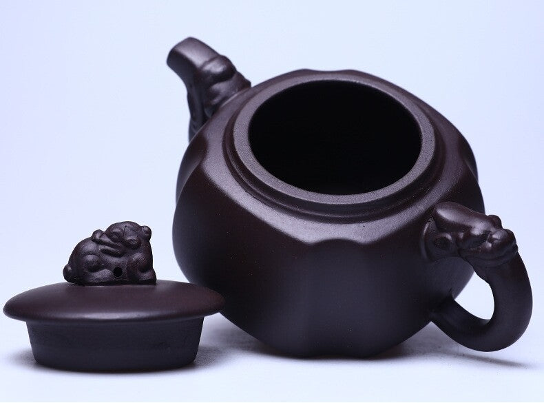 On Big Sales Yixing Zisha Purple Clay Tea Pot 260ml Lucky Animal Statue Marked