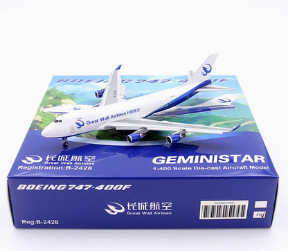 1/400 Great Wall Airlines Boeing B747-400F B-2428 Model Plane Decorative Gifts