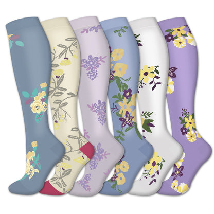 5/6pairs Compression Socks Stockings Womens Mens Knee High Medical