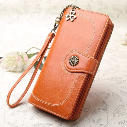Vintage Purse Leather Classic Wallet Blue Brown Black Coin Purses Red Clutch Bag