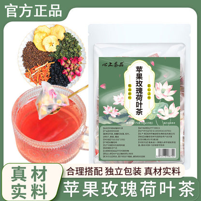 Apple Rose Lotus Leaf Tea with Cassia Seed Mulberry Tea Bags Detox Slimming