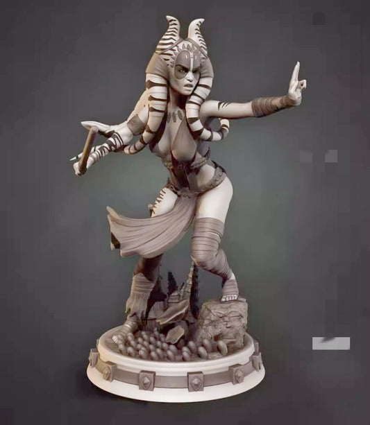 1/24 resin figure model kit 3D printing of fantasy witch Asoka unpainted