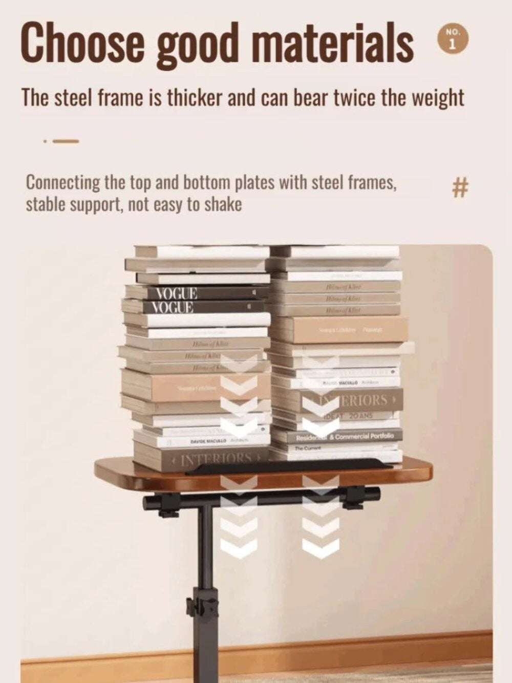 Portable Laptop Desk Side Table for Bedroom & Living Room