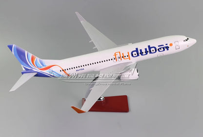 48CM Flydubai BOEING 737-800 A6-FDA Passenger Airplane Resin Aircraft Model