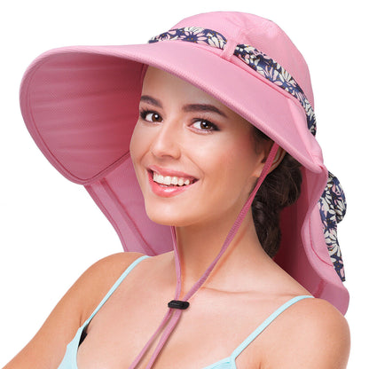 Men Women Wide Brim Sun Hat Breathable Bucket Summer Fishing Cap UV Protection