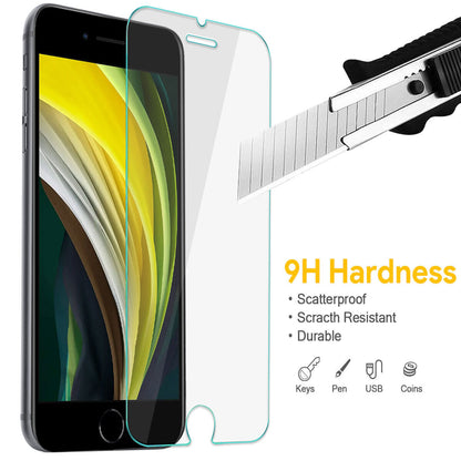 For Apple iPhone SE (2020)/SE2/SE 2nd Gen Tempered Glass Clear Screen Protector