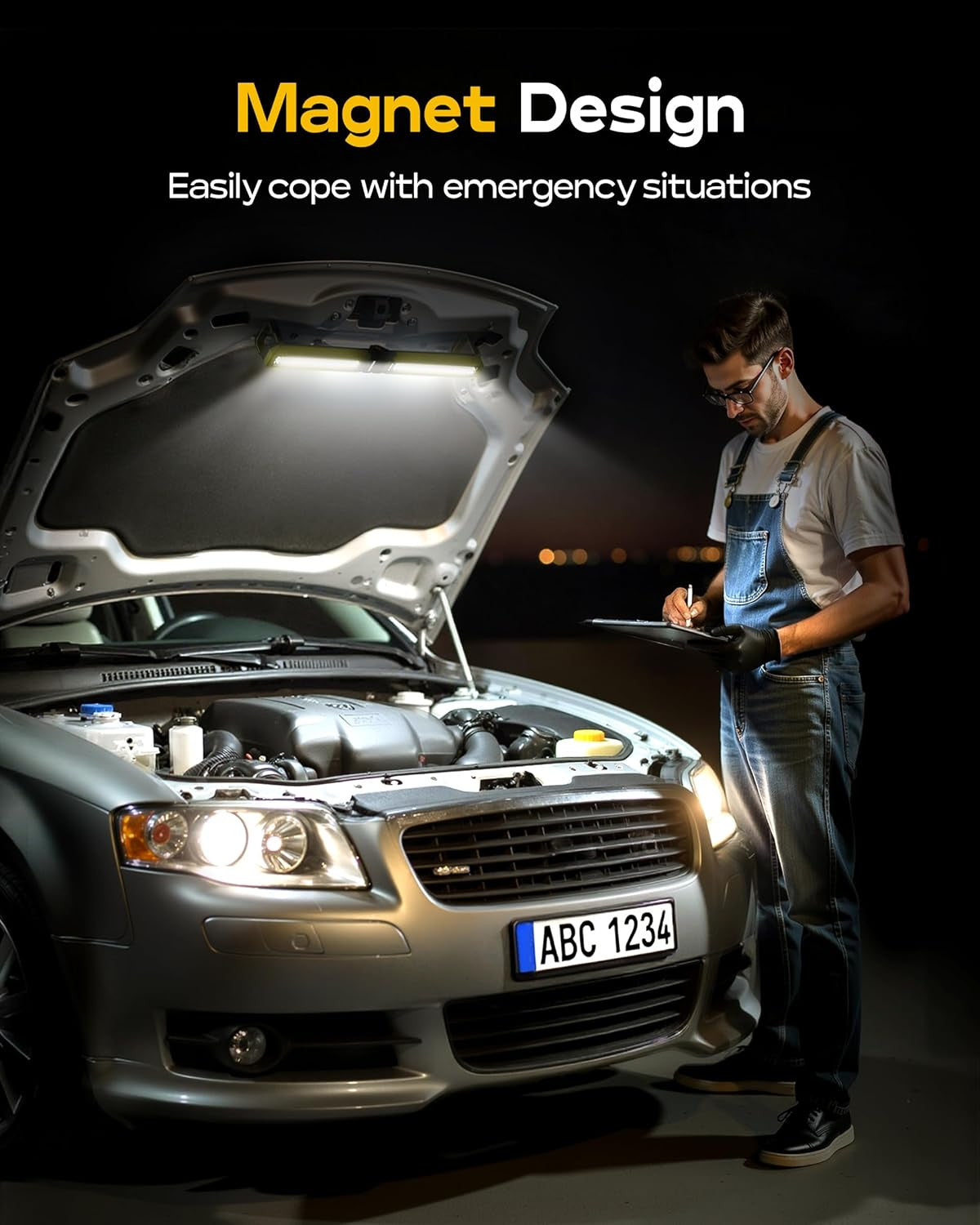 Mechanics Work Light, under Hood Working Light Bar with Magnetic, 5600AH 3600LM
