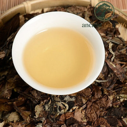 350g White Tea Cake Premium Aged Fuding Shou Mei Long Life Eyebrow Tea
