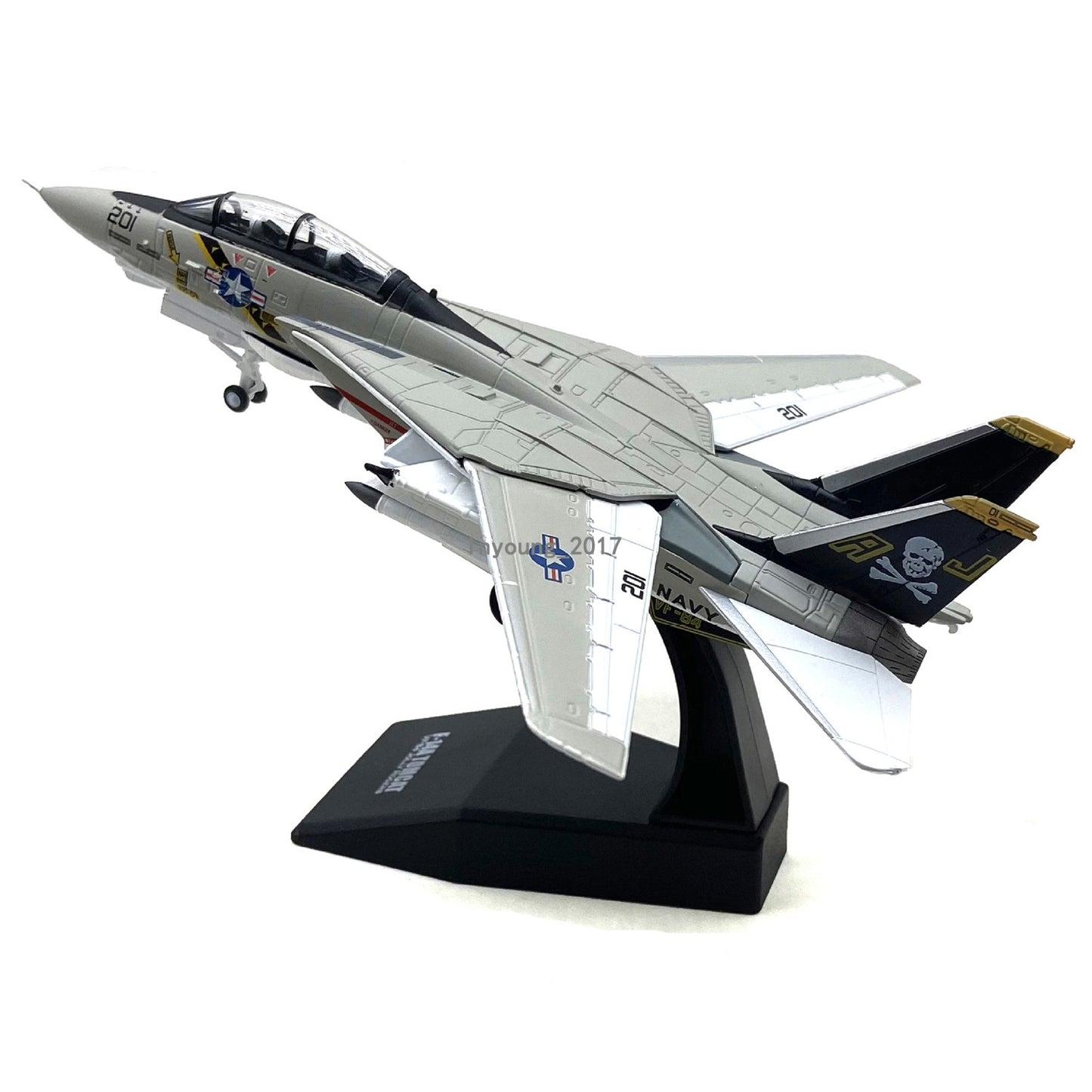 1:100 F-14A Tomcat Fighter Airplane Model Diecast Military Army Plane Model