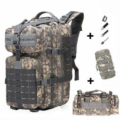 50L Tactical Bag Military Army Backpack Outdoor Multifunction Hiking Rucksack