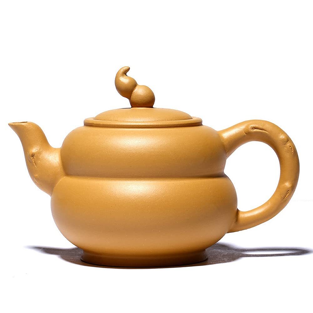 240ml Yixing Purple Sand Pot Handmade Gourd Teapot Household Kung Fu Tea Set