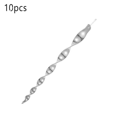 10Pcs Bird Repellent Reflective Scare Rods Spiral Deterrent Control Device Deco
