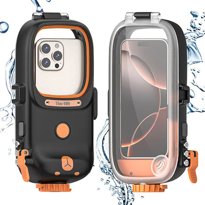 IP68 Dive Waterproof Case Samsung/iPhone,Snorkeling Underwater Box BT Shutter