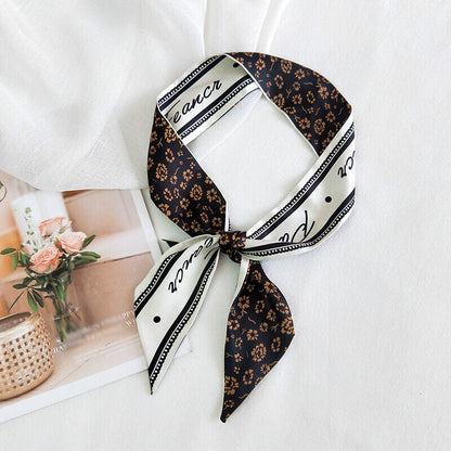 Ladies Neck Scarf Long Ribbon Wrap Tied Bag Handle Hair Wrist band Neckerchief*