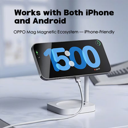 OPPO AIRVOOC 50W Wireless Magnetic Charger 2 + Stand –For Find N6/OnePlus/iPhone