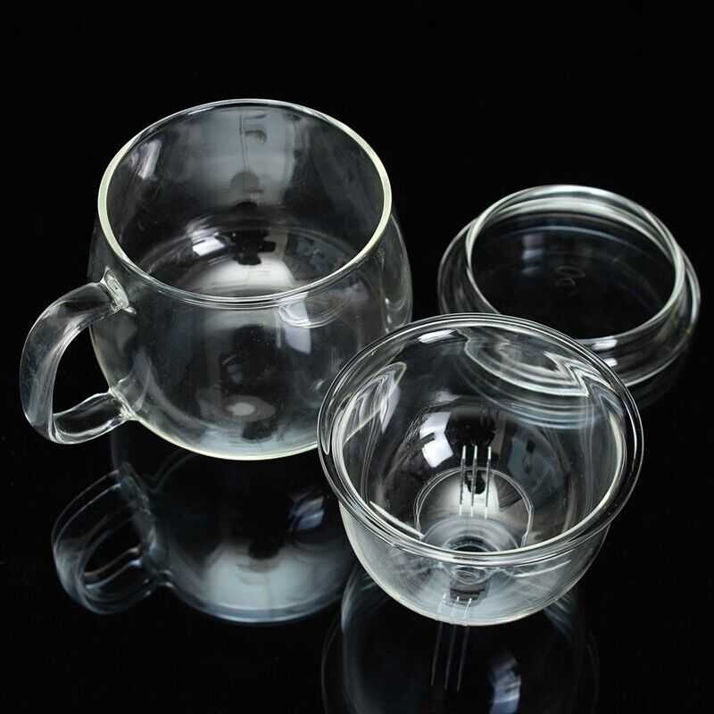 Glass Teaset Tea Water Cup Heat Resistant Coffee Drinkware Tea Infuser FilterLid