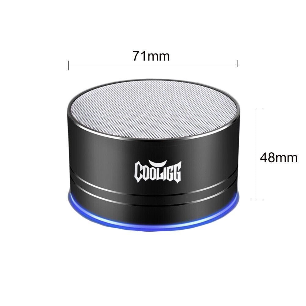Cooligg Wireless Bluetooth Speaker Mini Portable Stereo Super Bass For Cellphone