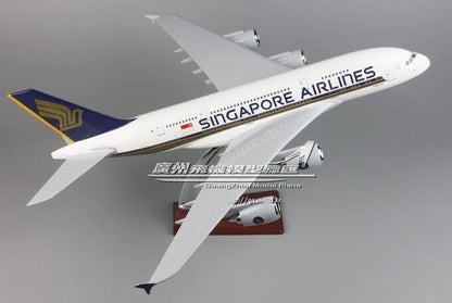 45CM 1:160 SINGAPORE AIRLINES AIRBUS A380 9V-SKA Passenger Airplane Resin Model